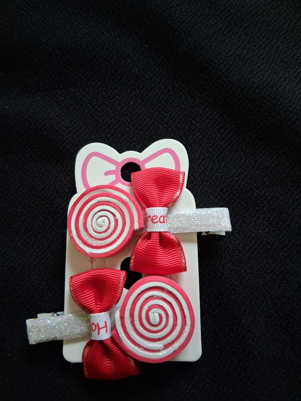 Kids Swirl Bow Hair Clips - Set of 2